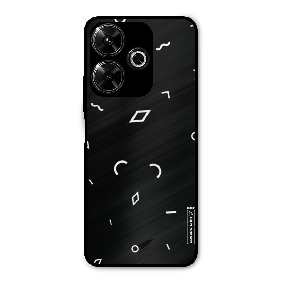 Minimal Shapes Metal Back Case for Poco M6 Plus