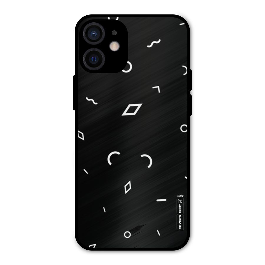 Minimal Shapes Metal Back Case for iPhone 12 Mini