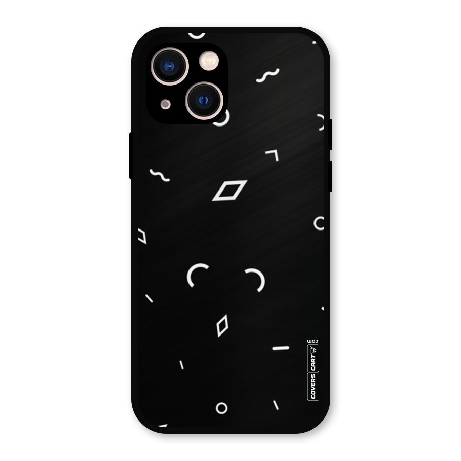 Minimal Shapes Metal Back Case for iPhone 13