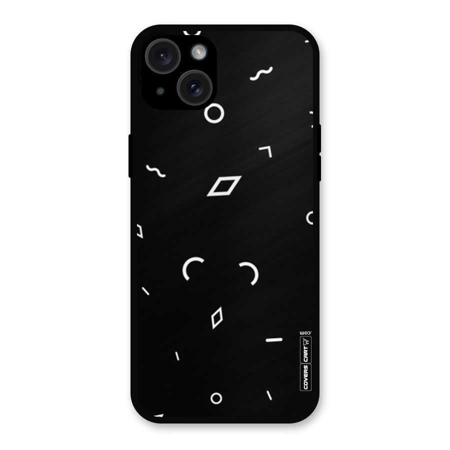 Minimal Shapes Metal Back Case for iPhone 15 Plus