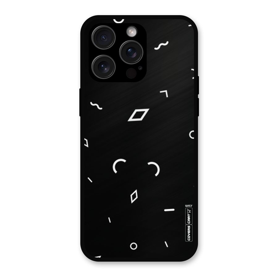 Minimal Shapes Metal Back Case for iPhone 15 Pro Max