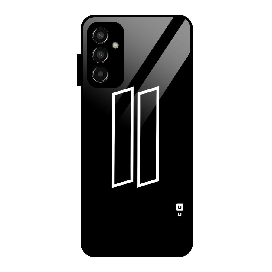 Minimal Slant Rectangles Glass Back Case for Galaxy F13