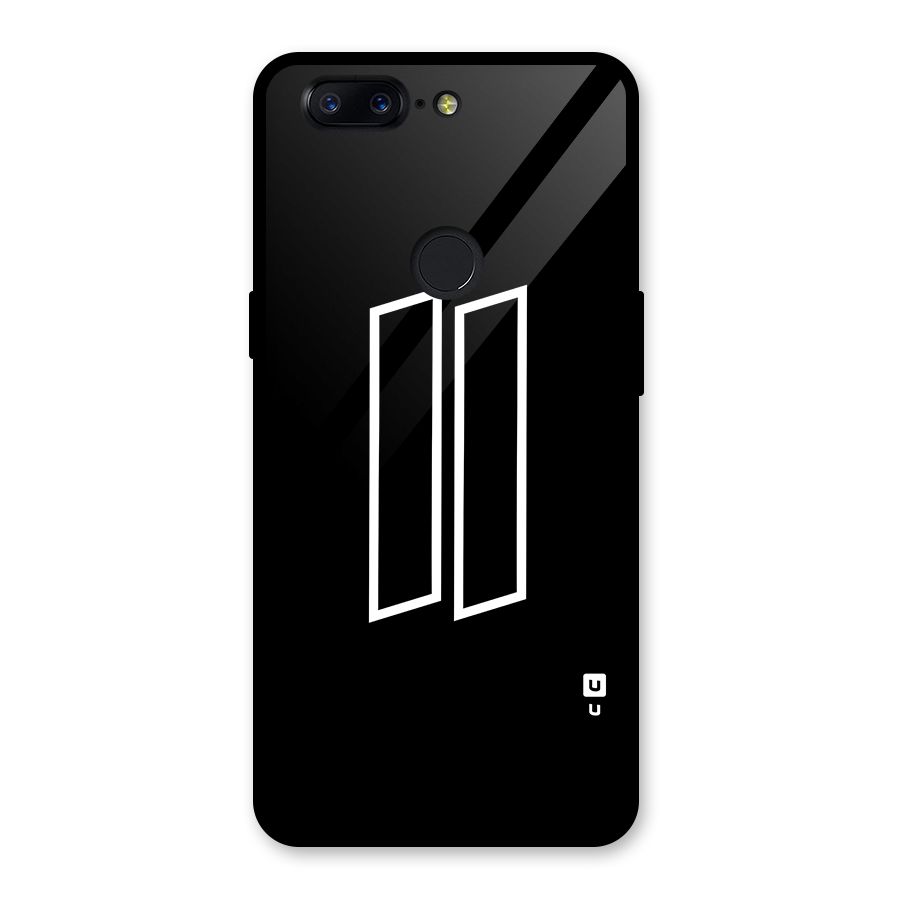 Minimal Slant Rectangles Glass Back Case for OnePlus 5T