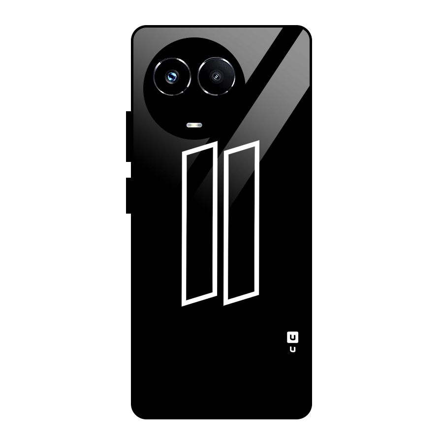 Minimal Slant Rectangles Glass Back Case for Realme 11X