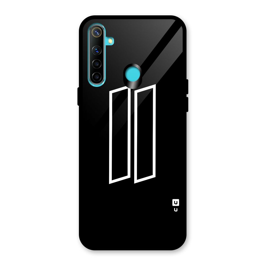 Minimal Slant Rectangles Glass Back Case for Realme 5i