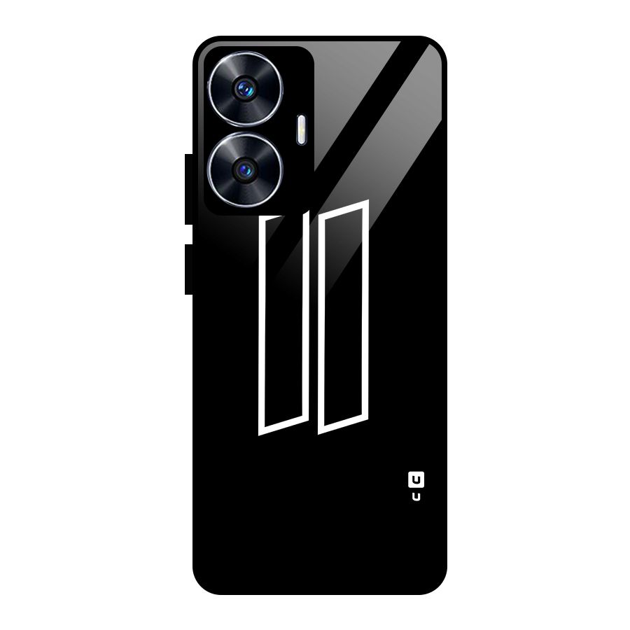 Minimal Slant Rectangles Glass Back Case for Realme Narzo N55