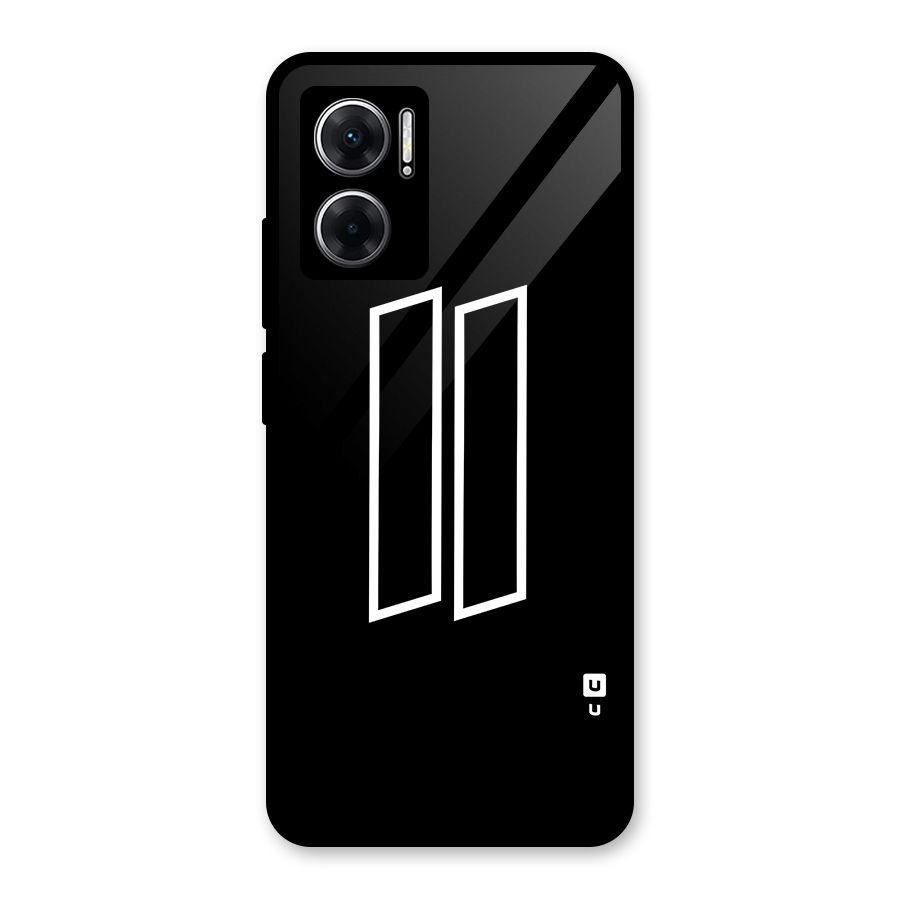 Minimal Slant Rectangles Glass Back Case for Redmi 11 Prime 5G