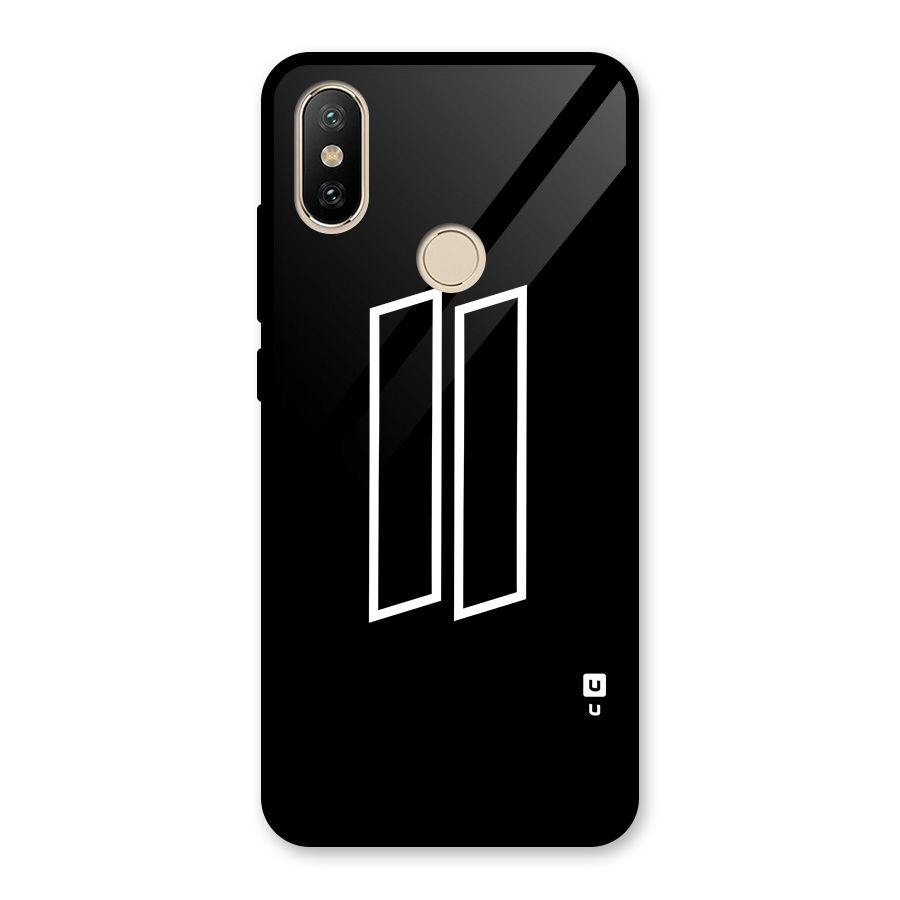 Minimal Slant Rectangles Glass Back Case for Redmi A2