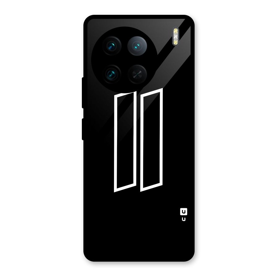 Minimal Slant Rectangles Glass Back Case for Vivo X90 Pro