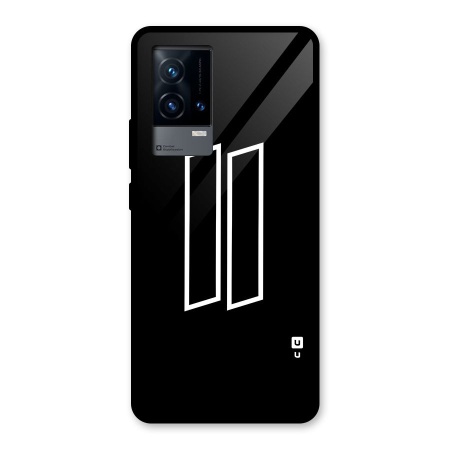 Minimal Slant Rectangles Glass Back Case for iQOO 9 5G