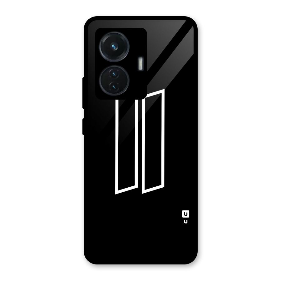 Minimal Slant Rectangles Glass Back Case for iQOO Z6 44W