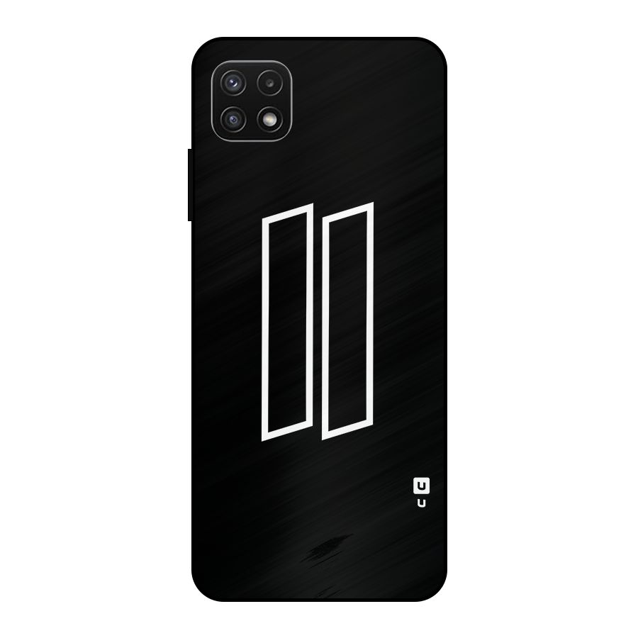 Minimal Slant Rectangles Metal Back Case for Galaxy A22 5G