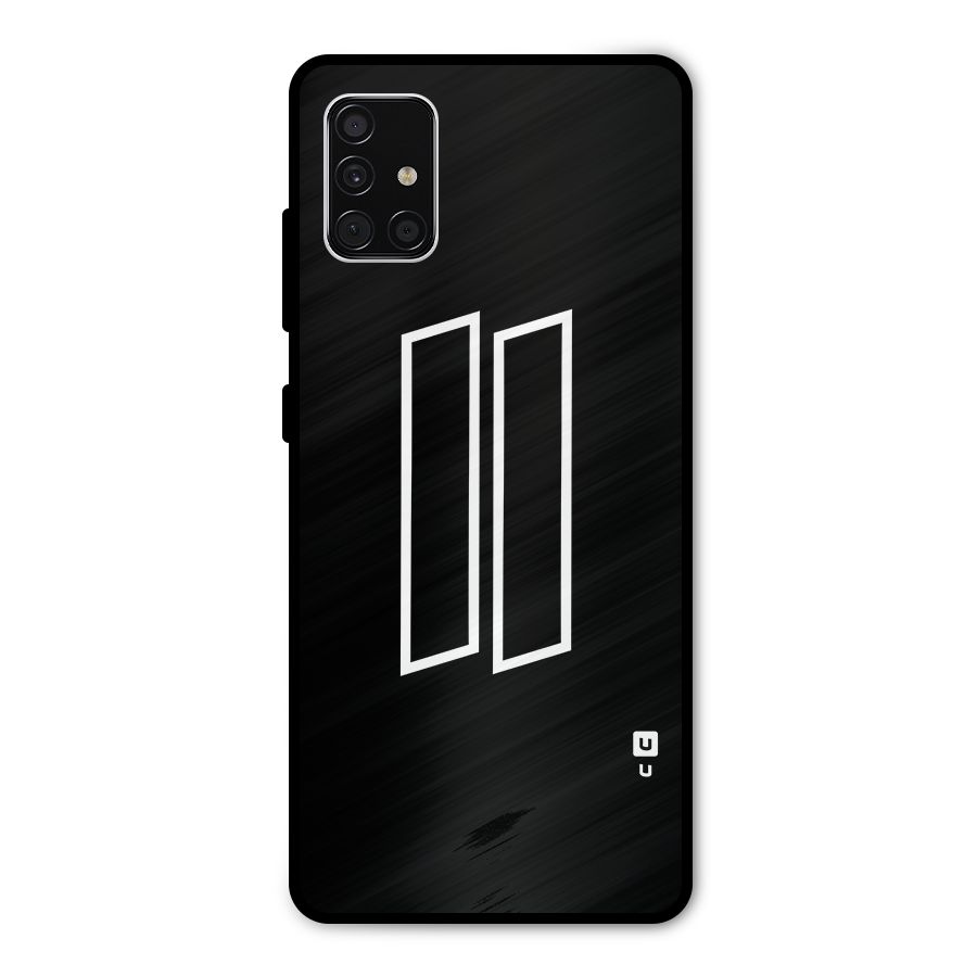 Minimal Slant Rectangles Metal Back Case for Galaxy A51
