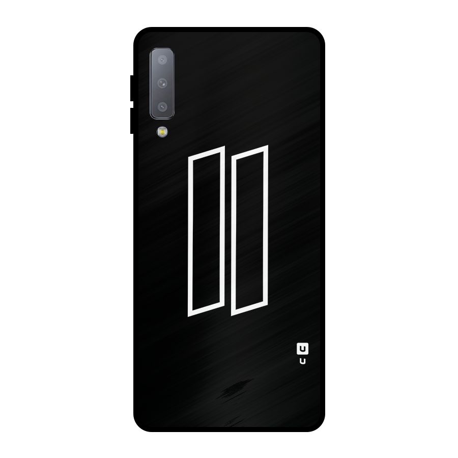 Minimal Slant Rectangles Metal Back Case for Galaxy A7 (2018)