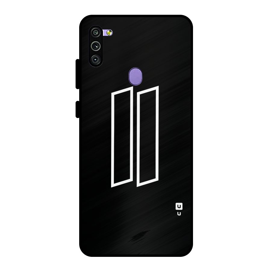 Minimal Slant Rectangles Metal Back Case for Galaxy M11