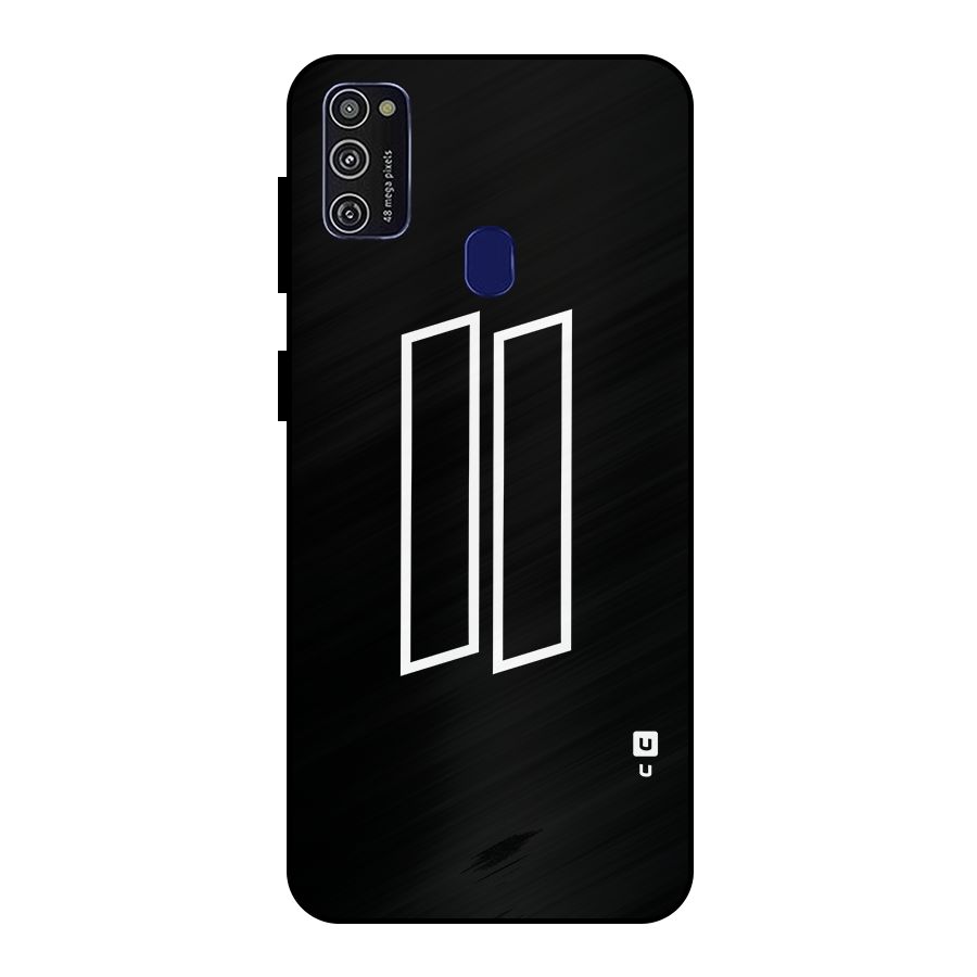 Minimal Slant Rectangles Metal Back Case for Galaxy M21