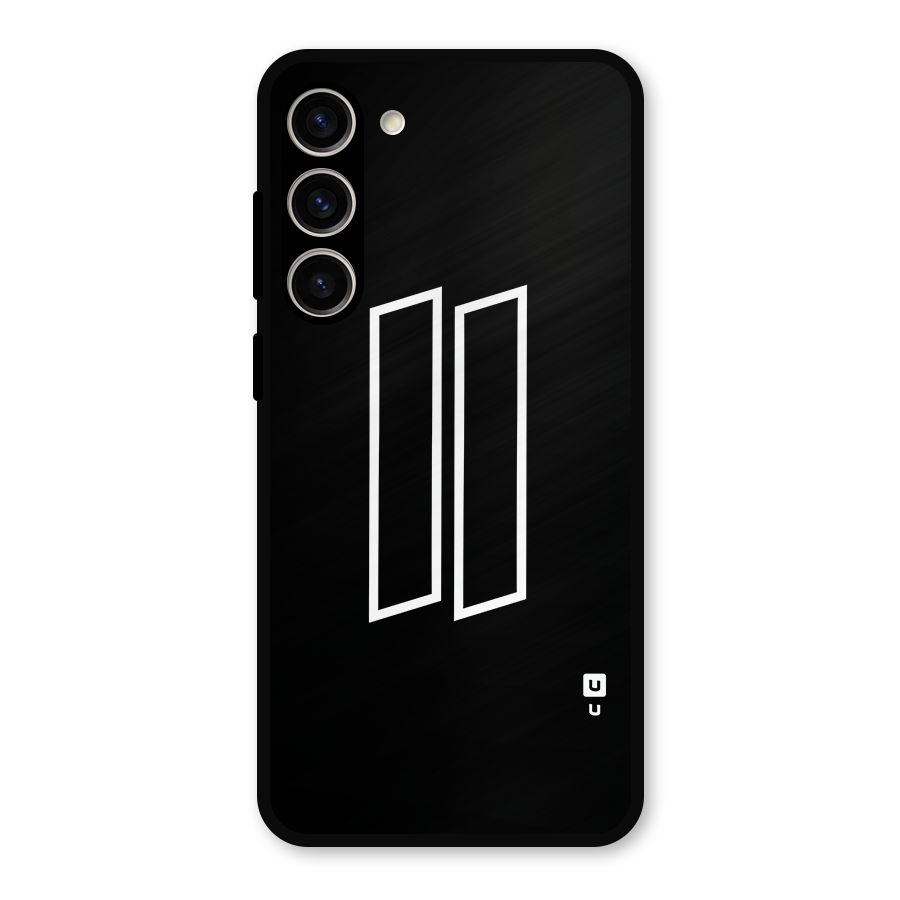 Minimal Slant Rectangles Metal Back Case for Galaxy S23 Plus