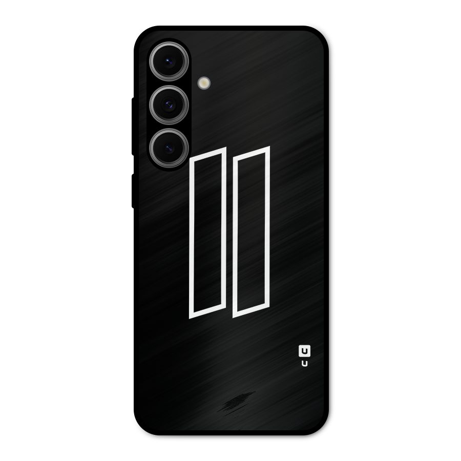 Minimal Slant Rectangles Metal Back Case for Galaxy S24 FE