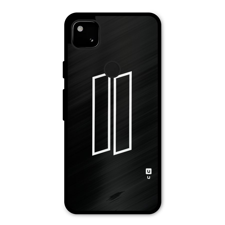 Minimal Slant Rectangles Metal Back Case for Google Pixel 4a