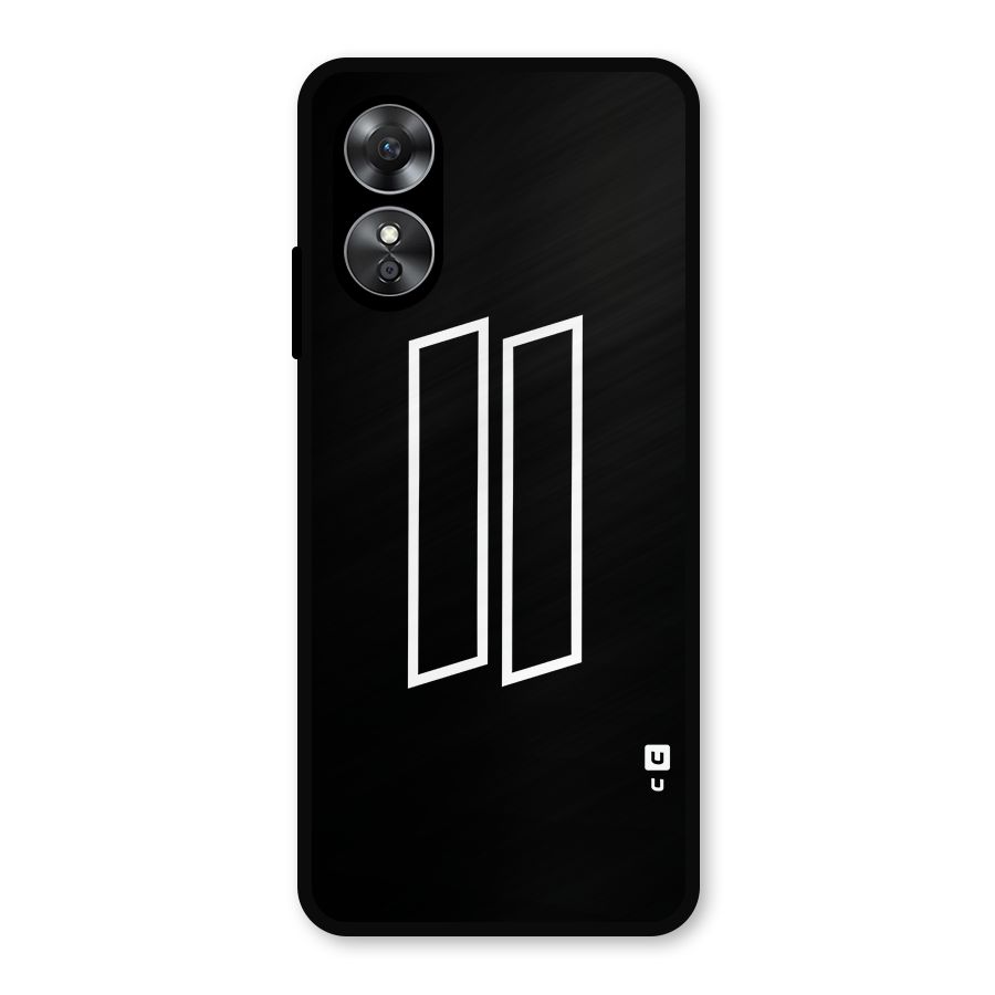 Minimal Slant Rectangles Metal Back Case for Oppo A17