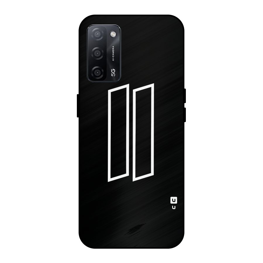 Minimal Slant Rectangles Metal Back Case for Oppo A53s 5G