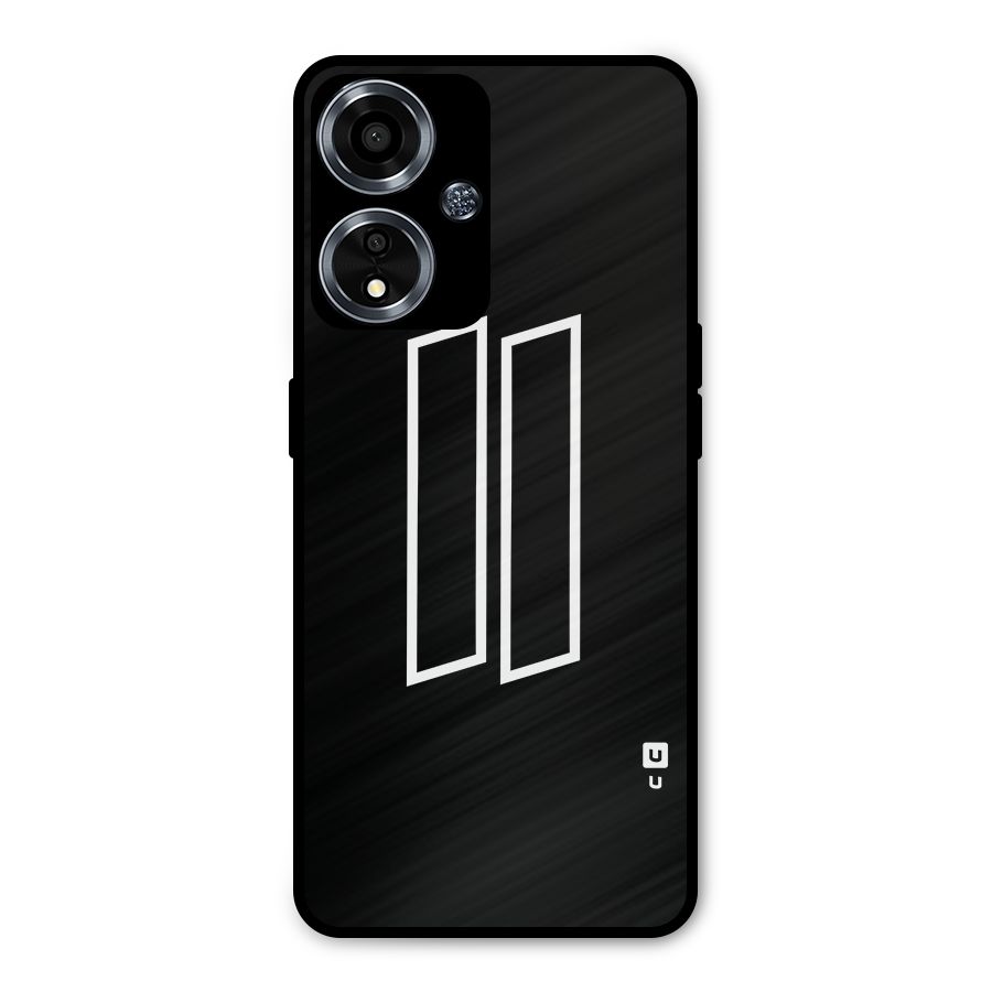Minimal Slant Rectangles Metal Back Case for Oppo A59