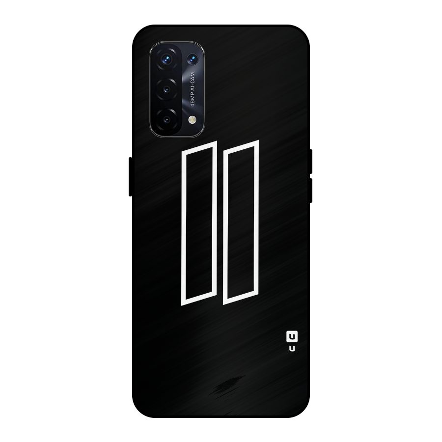 Minimal Slant Rectangles Metal Back Case for Oppo A74 5G