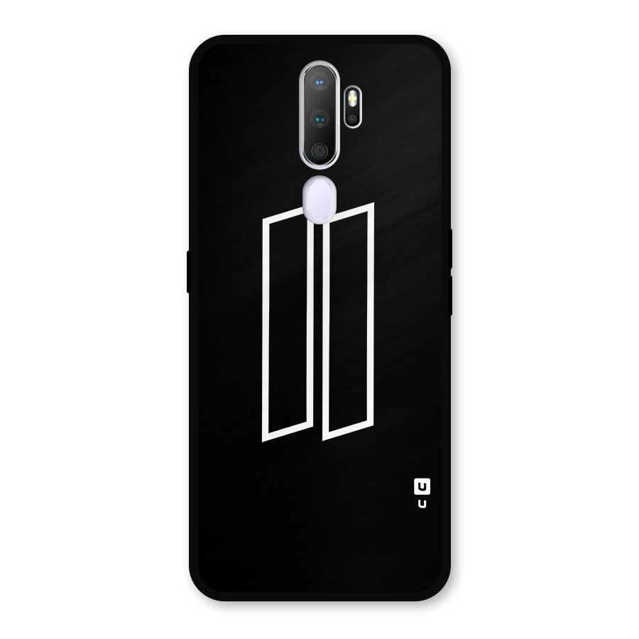 Minimal Slant Rectangles Metal Back Case for Oppo A9 (2020)