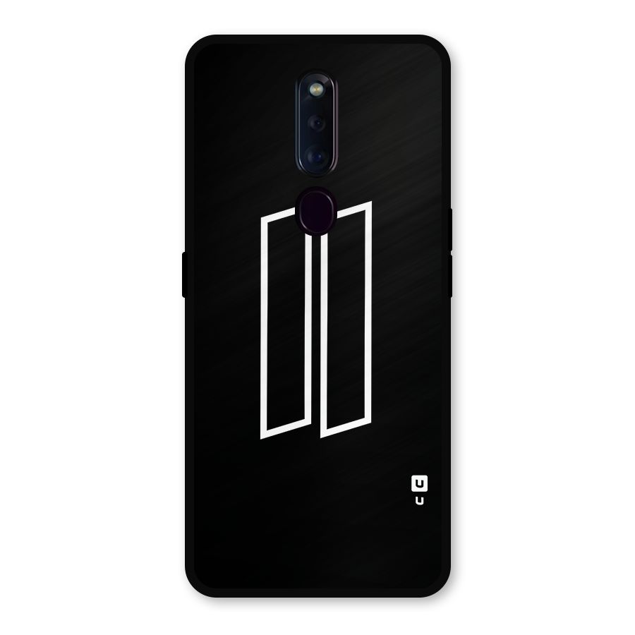 Minimal Slant Rectangles Metal Back Case for Oppo F11 Pro