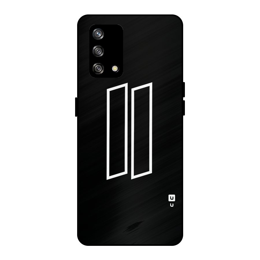 Minimal Slant Rectangles Metal Back Case for Oppo F19