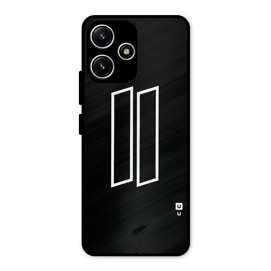 Minimal Slant Rectangles Metal Back Case for Poco M6 Pro