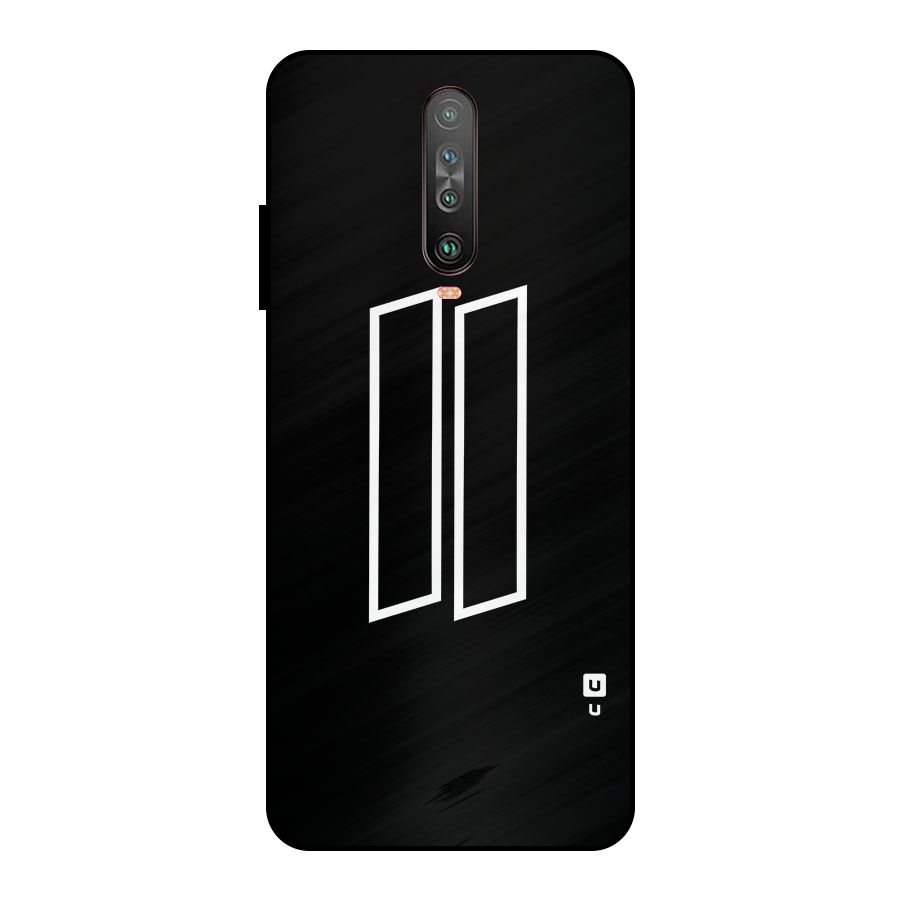 Minimal Slant Rectangles Metal Back Case for Poco X2