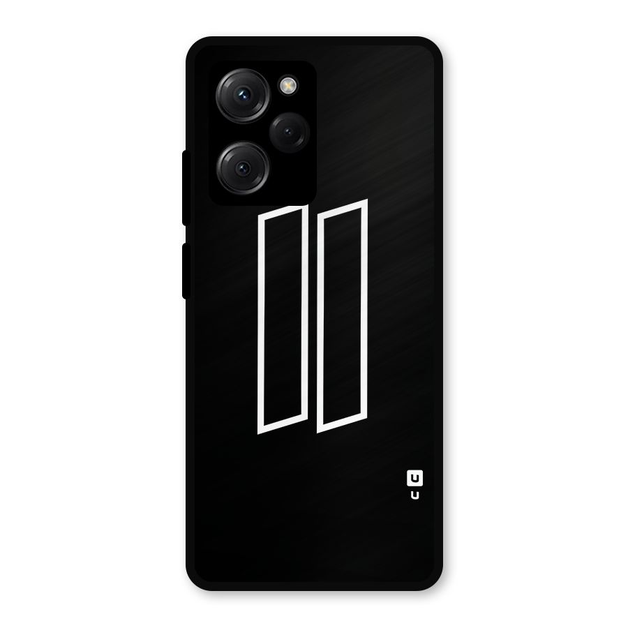 Minimal Slant Rectangles Metal Back Case for Poco X5 Pro