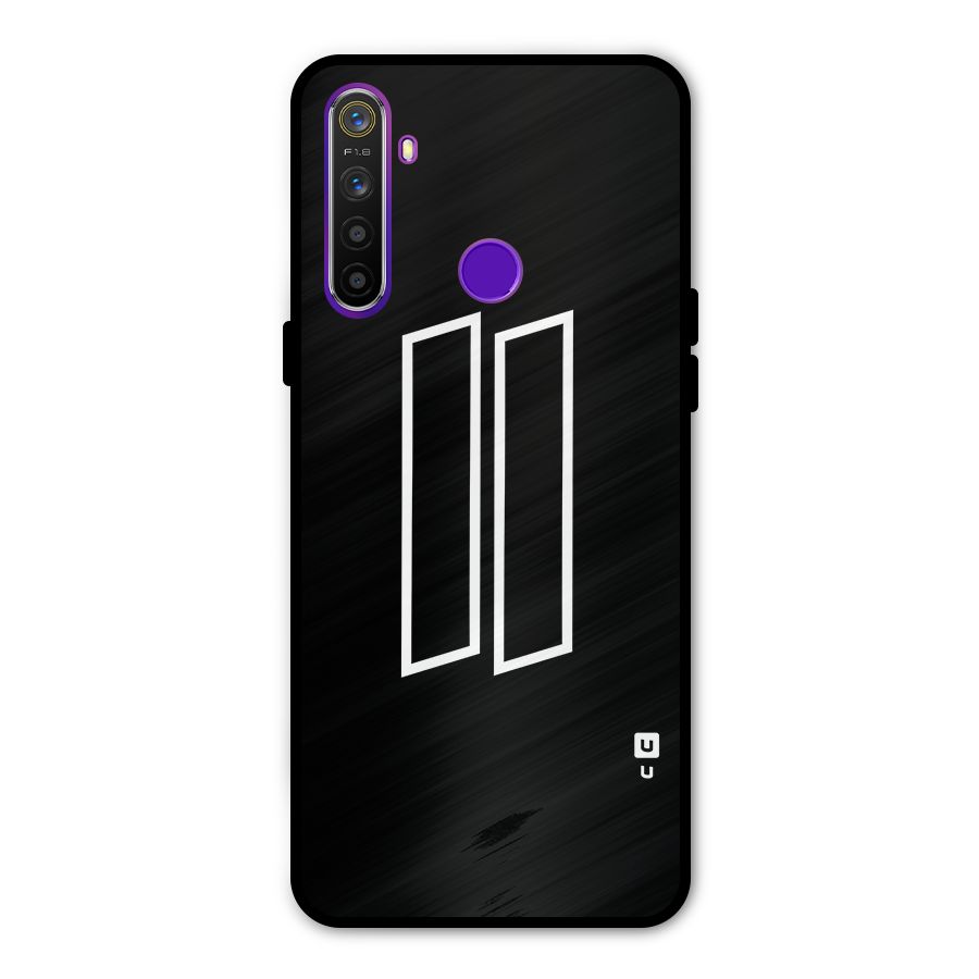 Minimal Slant Rectangles Metal Back Case for Realme 5i