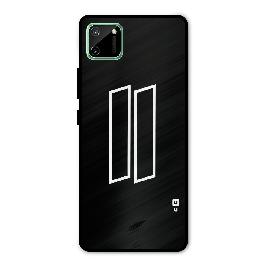 Minimal Slant Rectangles Metal Back Case for Realme C11
