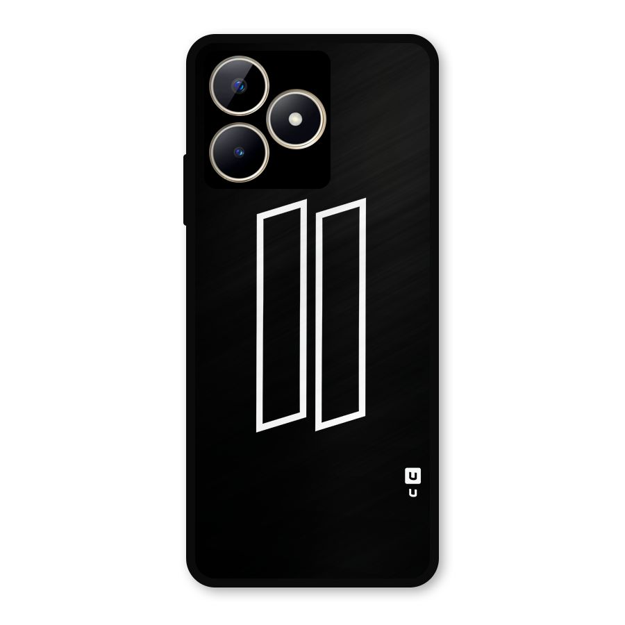 Minimal Slant Rectangles Metal Back Case for Realme C53