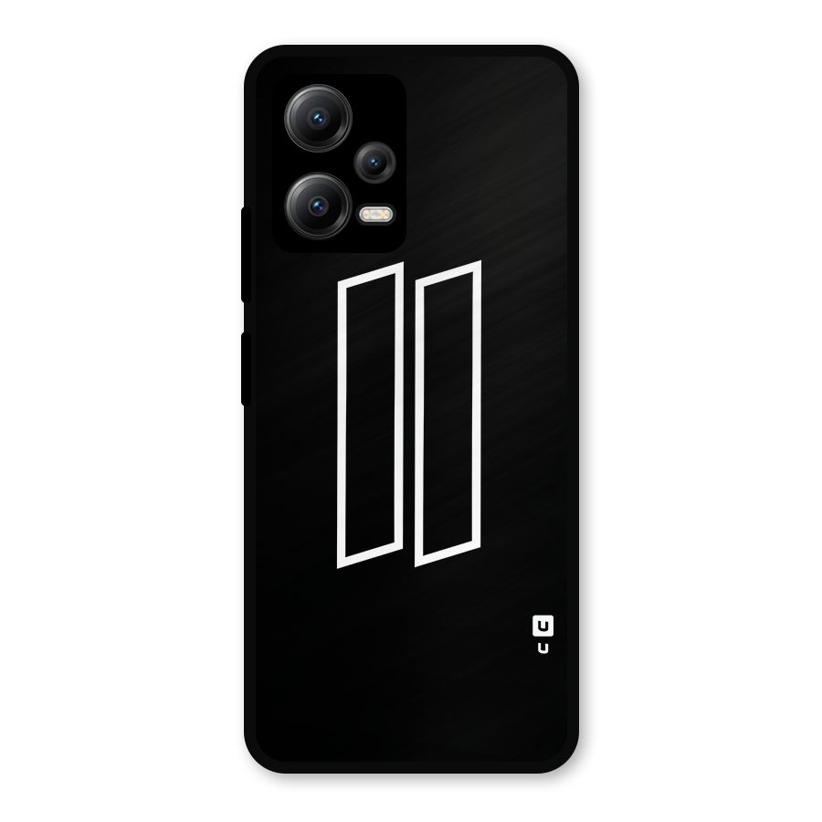 Minimal Slant Rectangles Metal Back Case for Redmi Note 12 5G