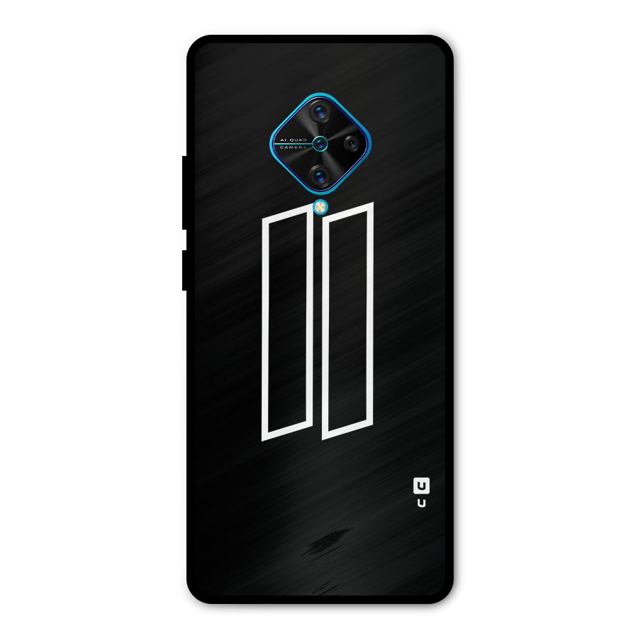 Minimal Slant Rectangles Metal Back Case for Vivo S1 Pro