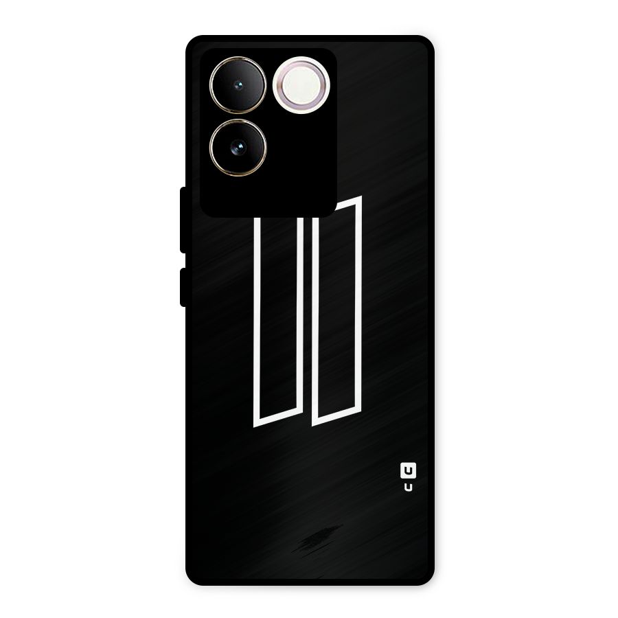 Minimal Slant Rectangles Metal Back Case for Vivo T2 Pro