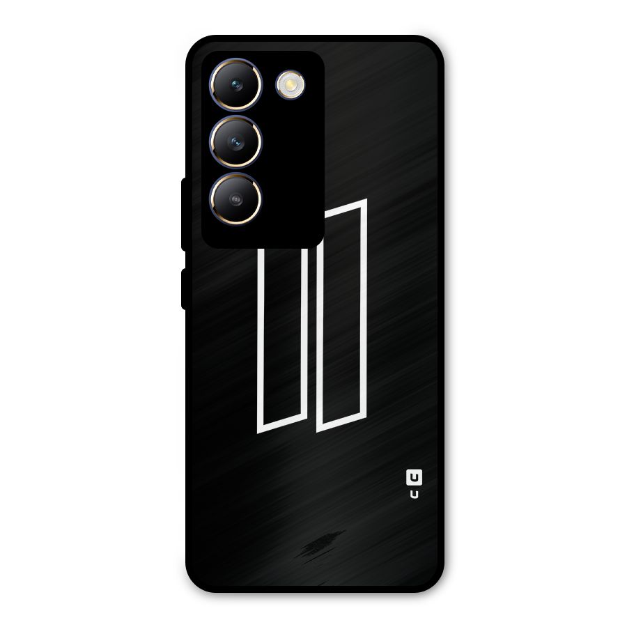 Minimal Slant Rectangles Metal Back Case for Vivo T3 5G