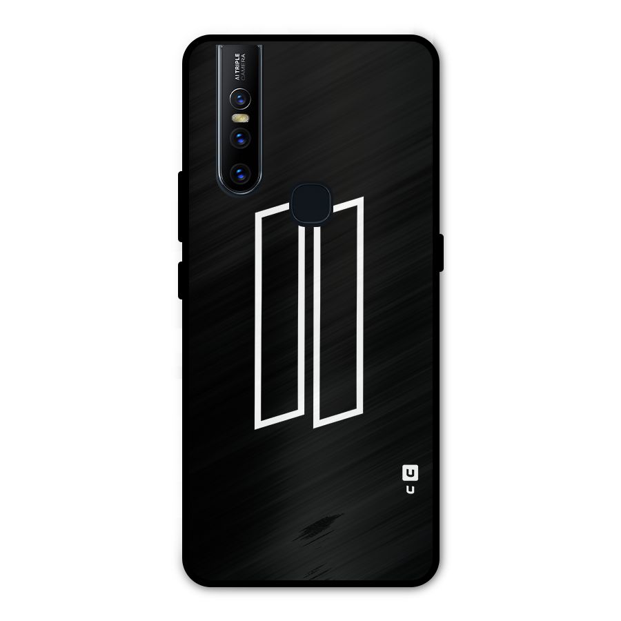 Minimal Slant Rectangles Metal Back Case for Vivo V15