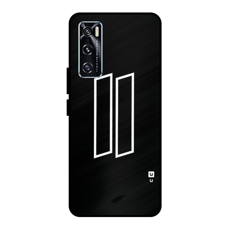 Minimal Slant Rectangles Metal Back Case for Vivo V20 SE