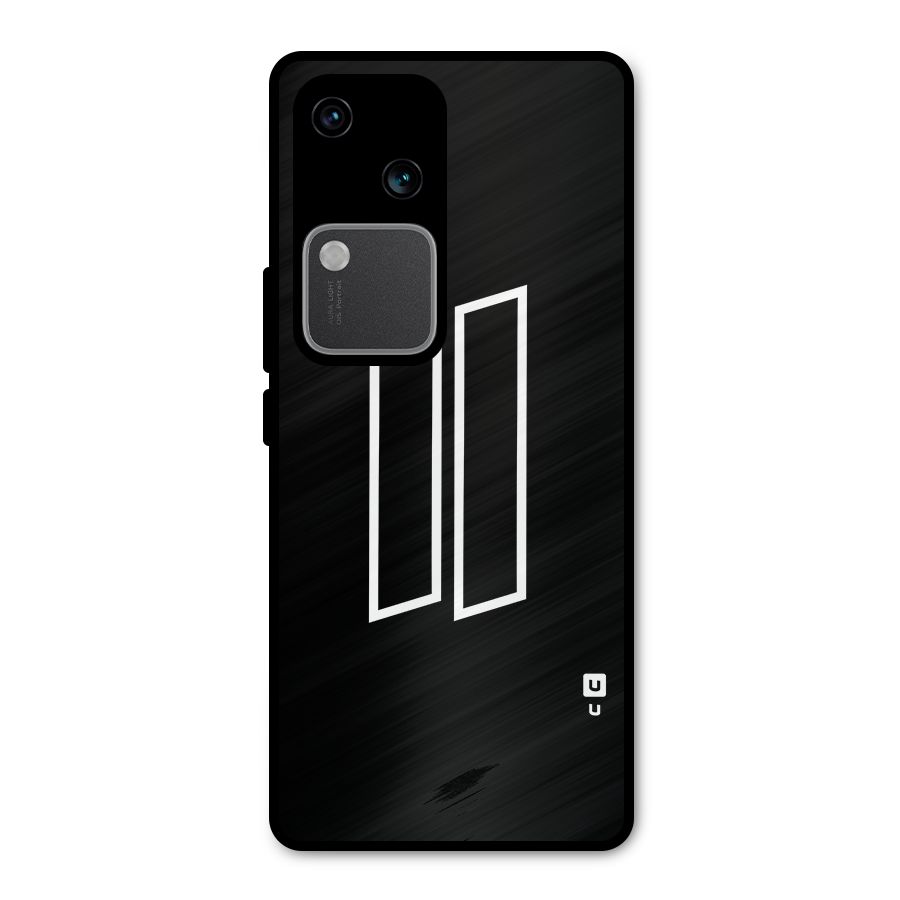 Minimal Slant Rectangles Metal Back Case for Vivo V30 Pro