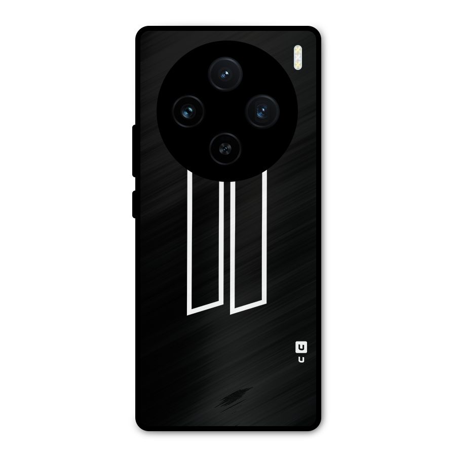 Minimal Slant Rectangles Metal Back Case for Vivo X100
