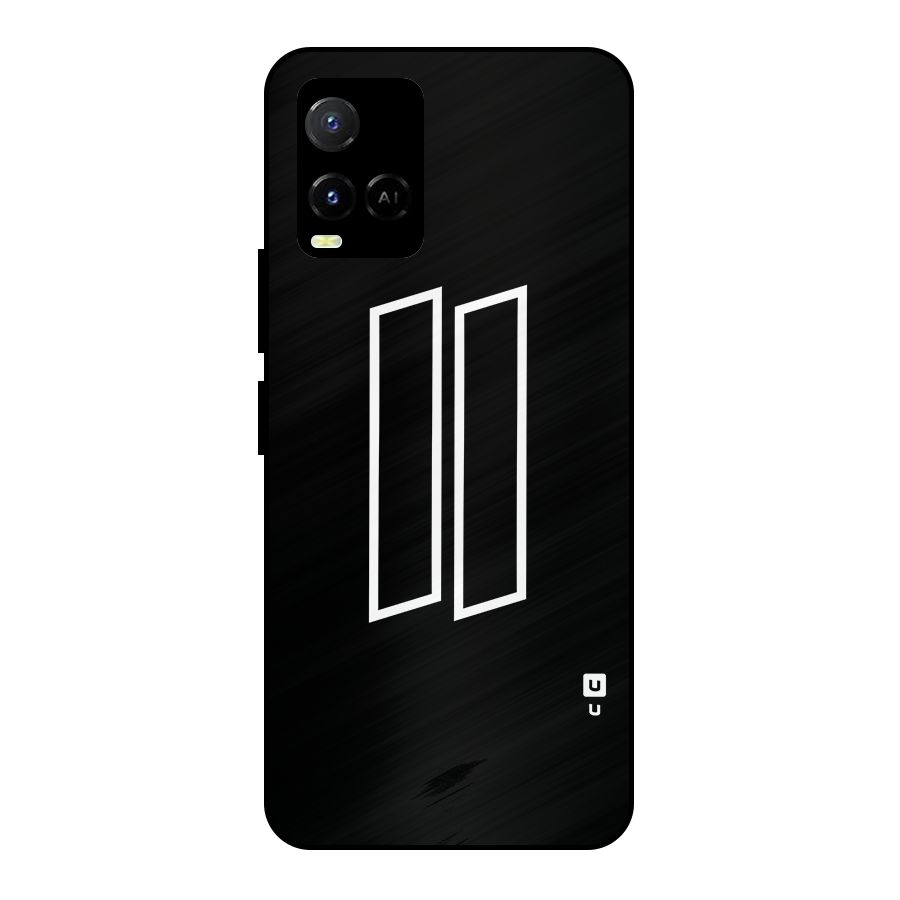 Minimal Slant Rectangles Metal Back Case for Vivo Y21 2021