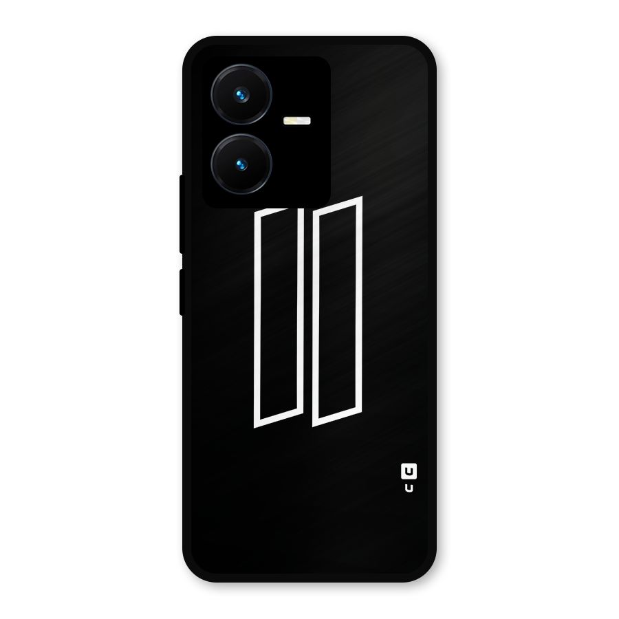 Minimal Slant Rectangles Metal Back Case for Vivo Y22