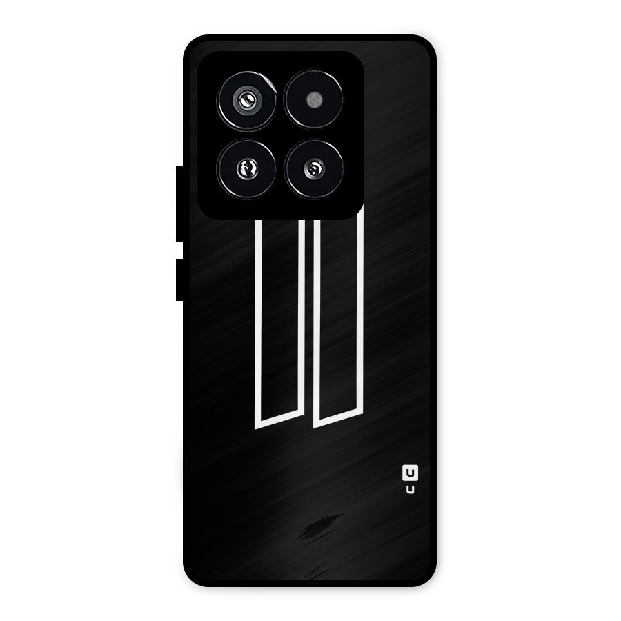 Minimal Slant Rectangles Metal Back Case for Xiaomi 14 Pro