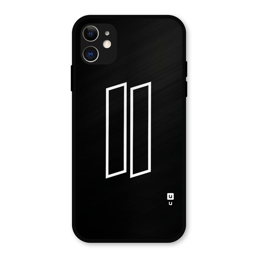 Minimal Slant Rectangles Metal Back Case for iPhone 11