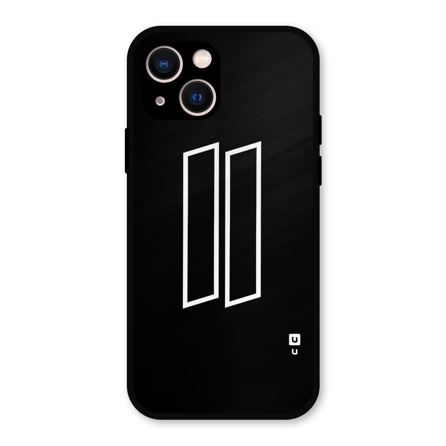 Minimal Slant Rectangles Metal Back Case for iPhone 13