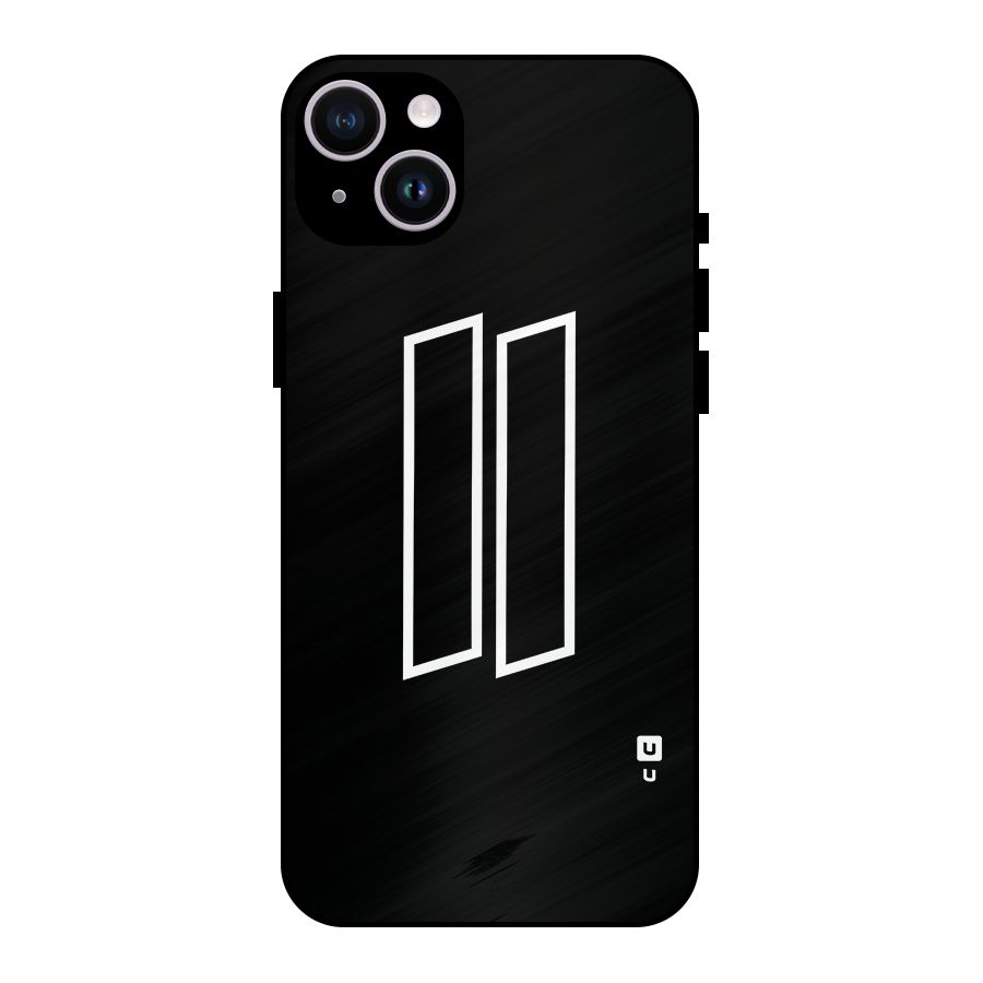 Minimal Slant Rectangles Metal Back Case for iPhone 14 Plus